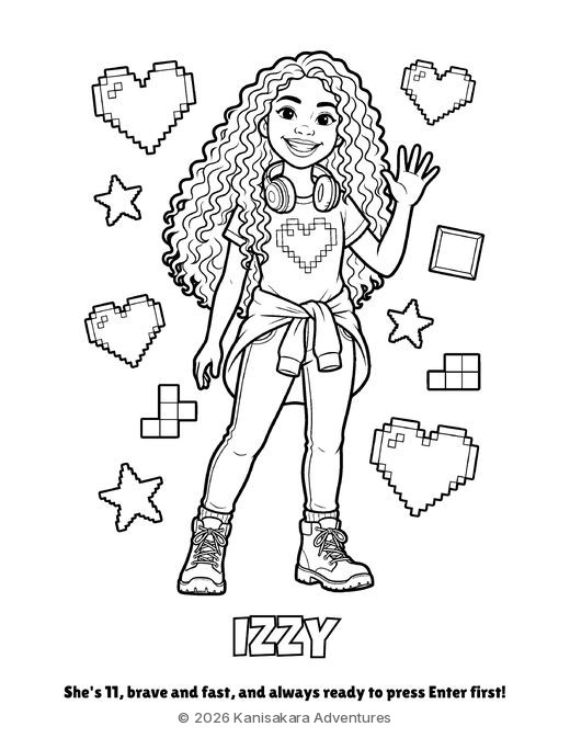 Izzy coloring page