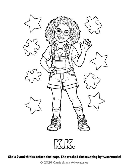 K.K. coloring page